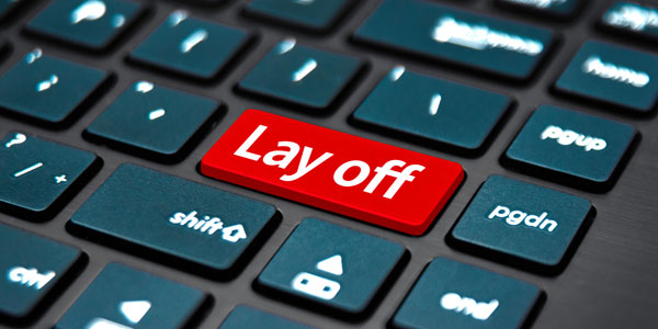 帶有裁員字樣的鍵盤